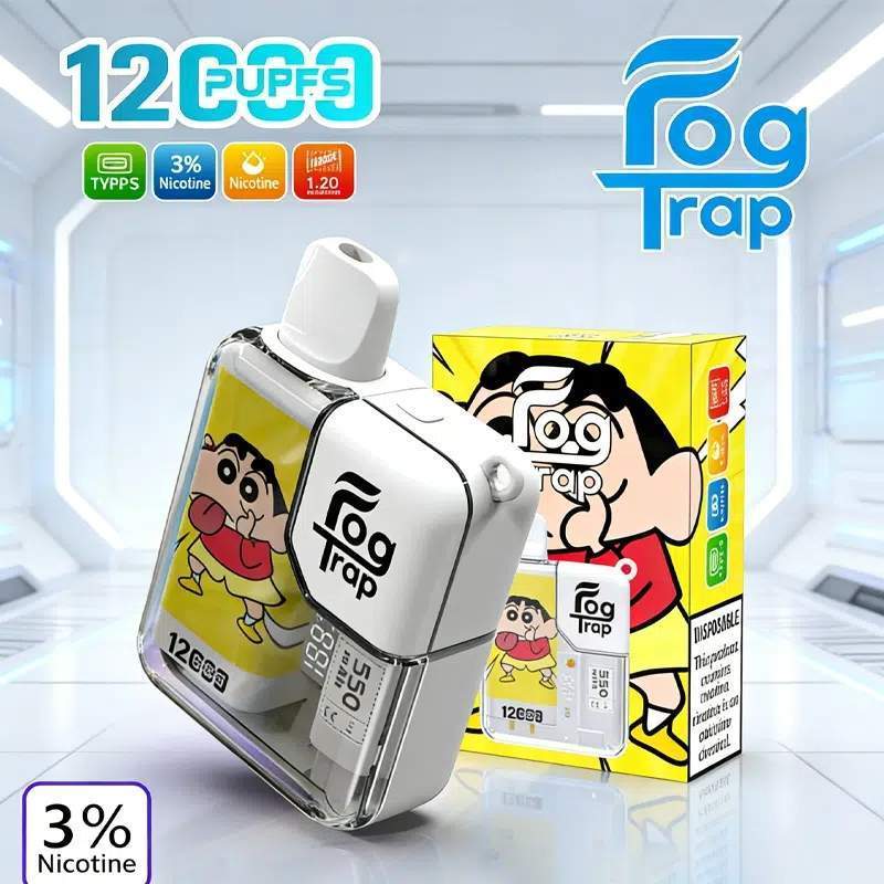 Fog-Trap-蠟筆小新-12000口拋棄式電子煙 Fog Trap 12000口一次性電子煙 | 蠟筆小新聯名款 · 10種口味 · 可充電大容量:圖片 1